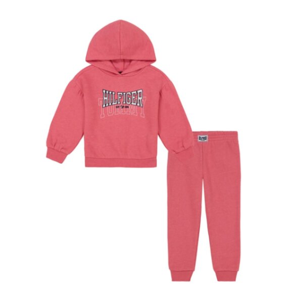 Girls Puff Sleeve Hoodie and Joggers Set | Tommy Hilfiger | NWT - Picture 1 of 1